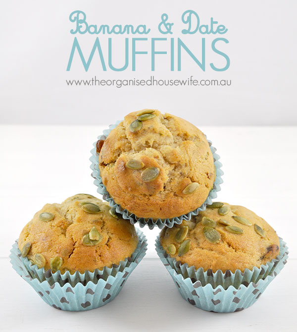 {The-Organised-Housewife}-Banana-and-Date-Muffins