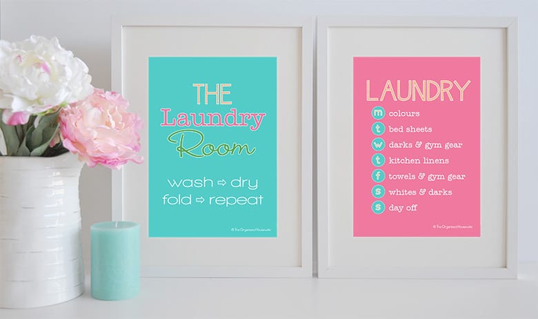 Laundry Wall Art & Schedule - Design 1