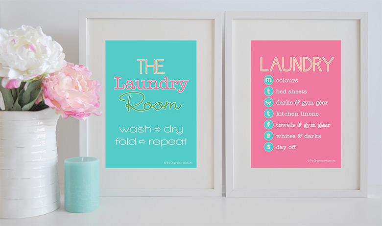 Unfortunately washing is one of those tedious jobs that is never-ending, you think you have found the bottom of the pile, but the next day it’s back! Having a laundry schedule may not be for some (a bit regimented), but it suits me to make sure the kids always have clean school uniforms. Find laundry schedule prints in my shop here, personalised charts are also available here.