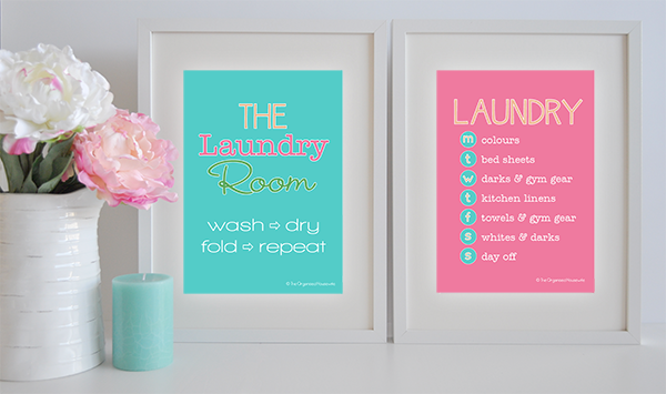 Laundry Wall Art & Schedule - Design 1