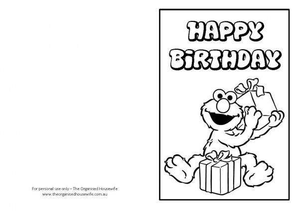images of coloring pages for birthday cards - photo #33