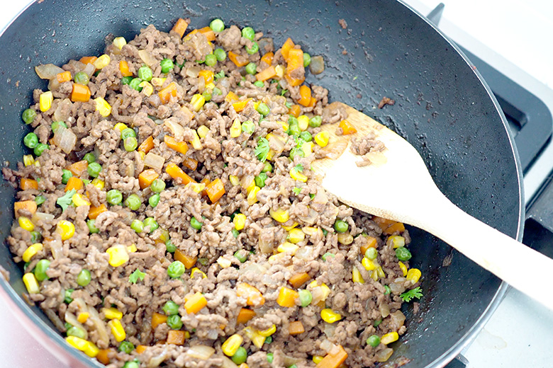 Mince recipe with vegetables - savoury