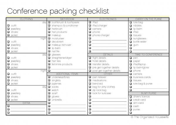 mens travel packlist template