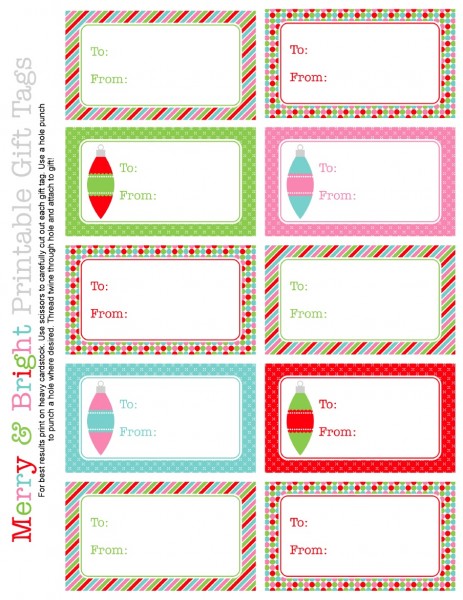 16 FREE Printable Christmas Tags - The Organised Housewife