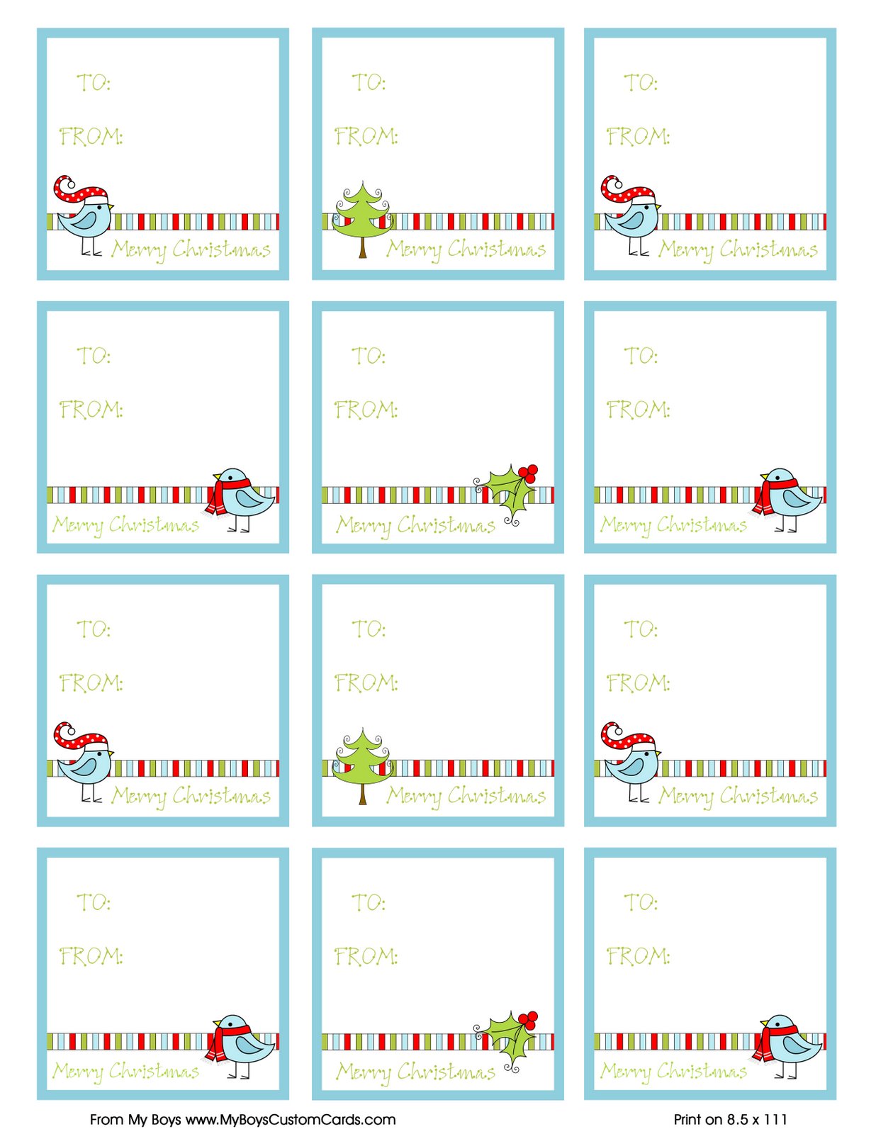 16 FREE Printable Christmas Tags - The Organised Housewife