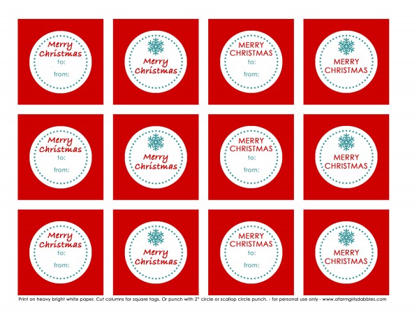 16 FREE Printable Christmas Tags – The Organised Housewife