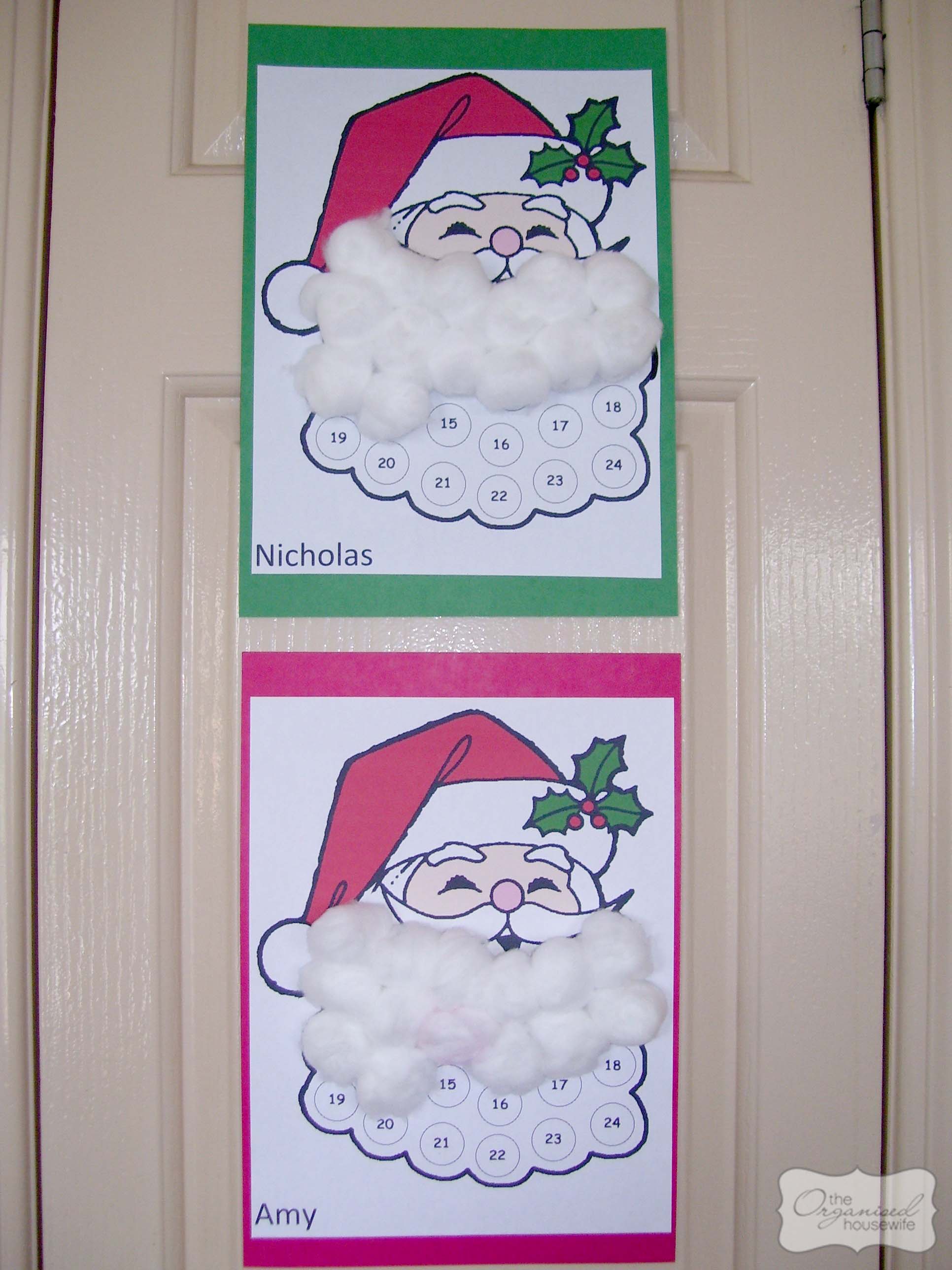 {Christmas Craft} Santa's Beard Advent Calendar The Organised Housewife
