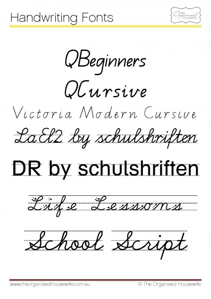 fonts to help kids to write qld cursive the organised housewife