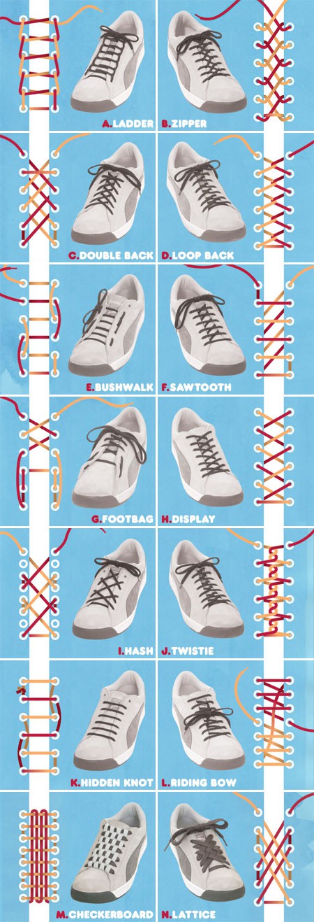 {Back to School} Great how to graphic on how to tie shoe laces - The ...