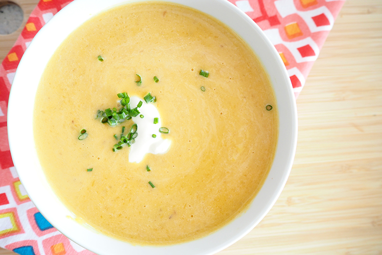 This is the most easiest pumpkin soup I have ever made. Also helps that it is really delicious too! If you haven't made your own pumpkin soup before I really recommend you try this one! I have included regular and thermomix recipe below.