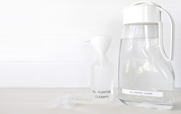 homemade all purpose cleaner - fill jug