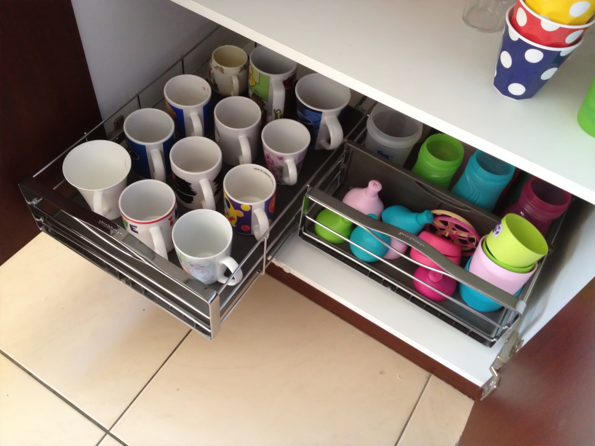 Cups in the cupboard