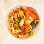 An easy Chinese chicken stir-fry with hokkien noodles and veggies. Marinate ahead for more flavour or cook fresh for a quick weeknight dinner.