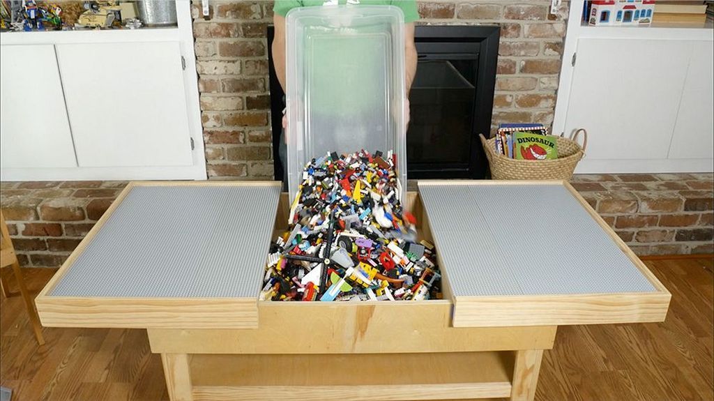 lego building table with storage