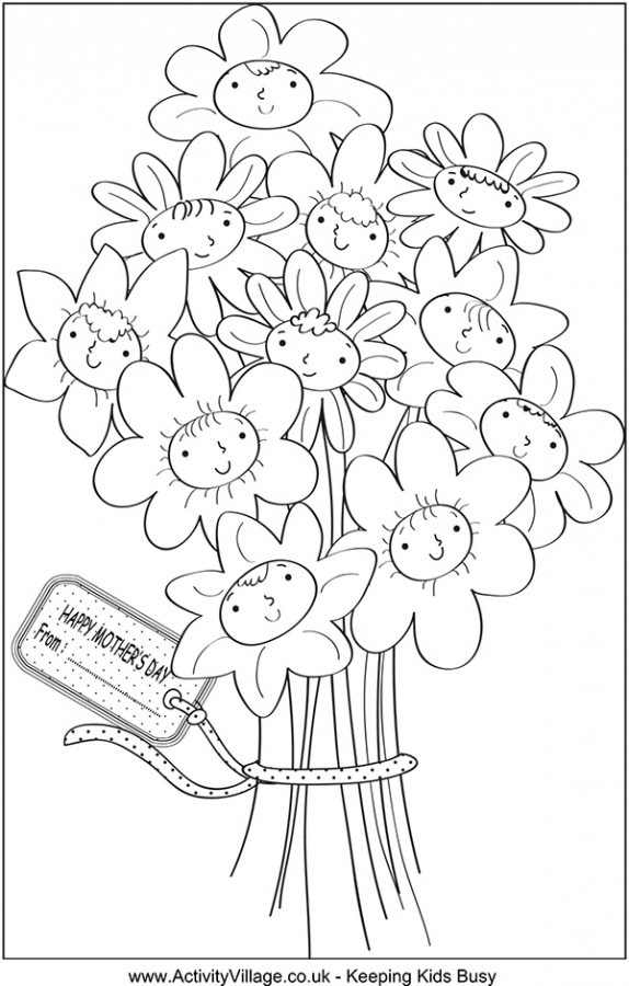 Coloring Activity For Mothers Day 7