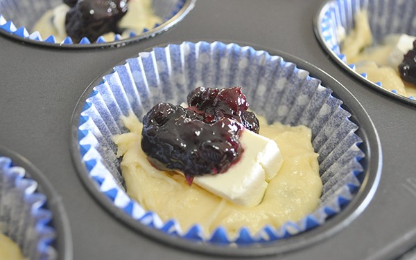 These blueberry cream cheese muffins give a great pop of flavour with a delicious creamy centre. They freeze well, perfect to make when you have friends visiting for morning tea.