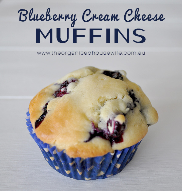 {The Organised Housewife} Blueberry Cream Cheese Muffins