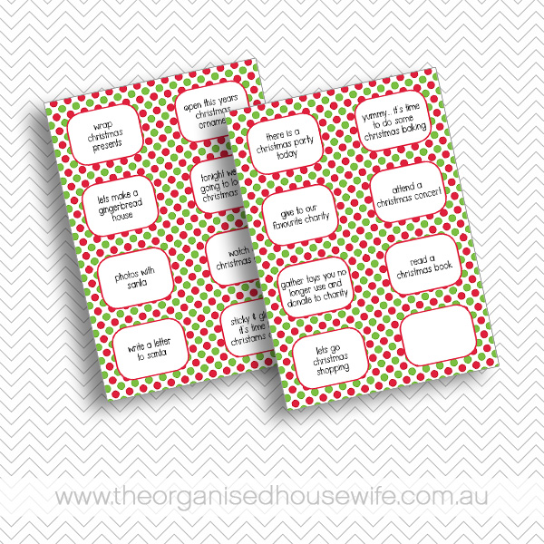 Advent Calendar Activity Notes