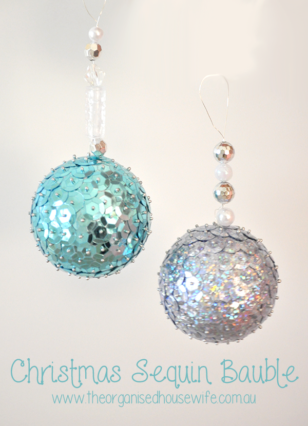 {The Organised Housewife} Christmas Sequin Bauble