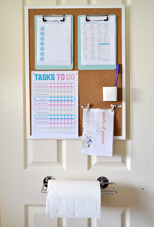 {The Organised Housewife} Organised Pantry Door - Task To Do Chart