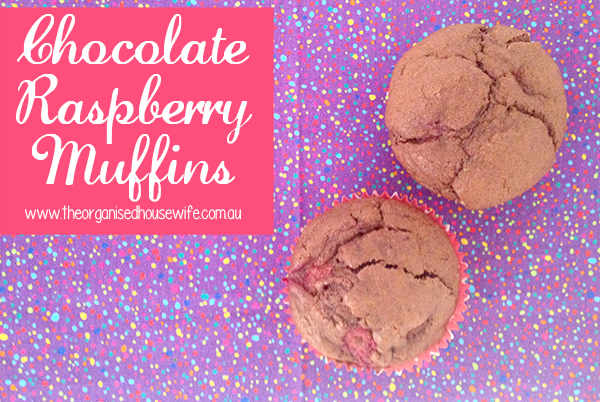 chocolate raspberry muffins