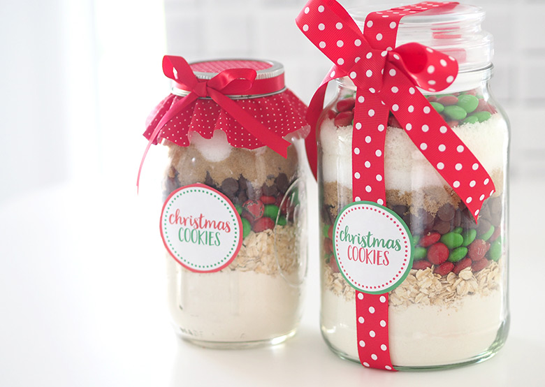 Christmas Cookie in a Jar Gift - Creative Ramblings