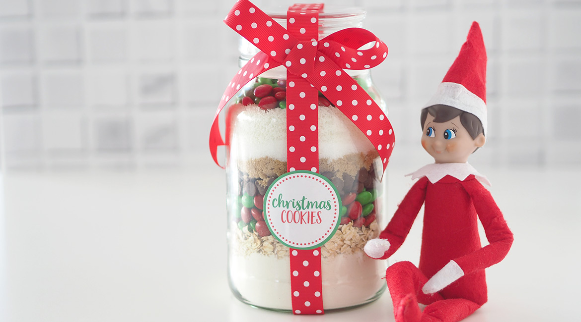 christmas cookies in a jar