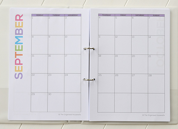 {The Organised Housewife} 2014 Blog Planner Printables 2