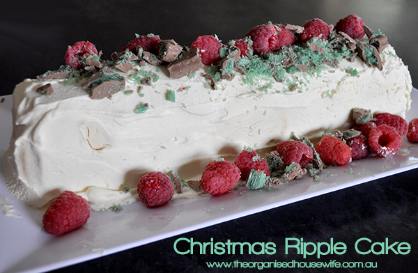 {The Organised Housewife} Chirstmas Chocolate Ripple Cake