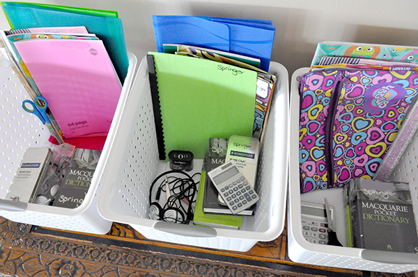 {The Organised Housewife} Back to School Supply Organising
