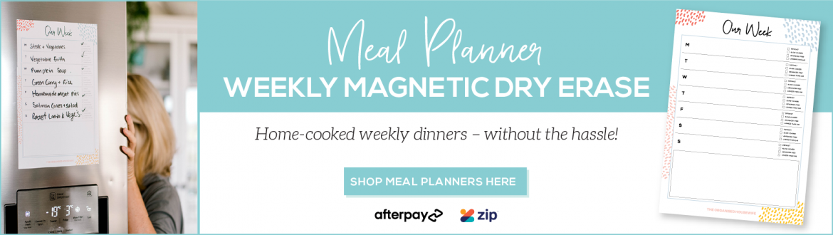 7 day family meal plan - use magnetic meal planner