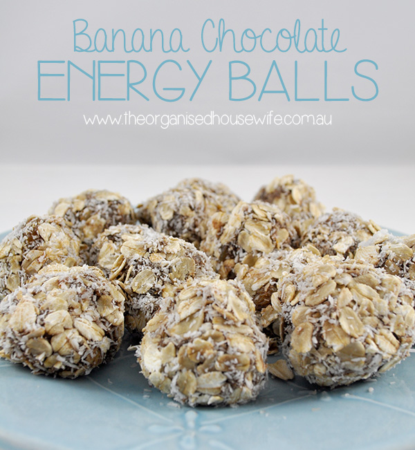 {The Organised Housewife} Banana Chocolate Energy Balls