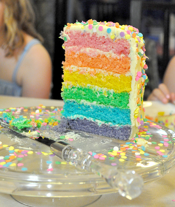 {The Organised Housewife} How to make a Layered Rainbow Cake 2