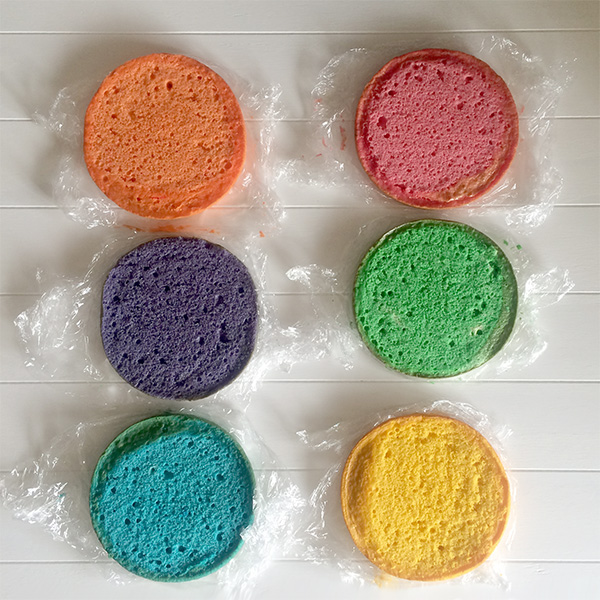 {The Organised Housewife} How to make a Layered Rainbow Cake 5
