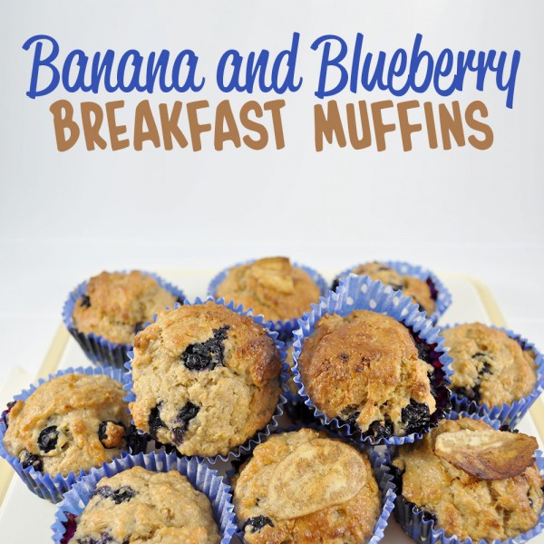 Banana & Blueberry Breakfast Muffins