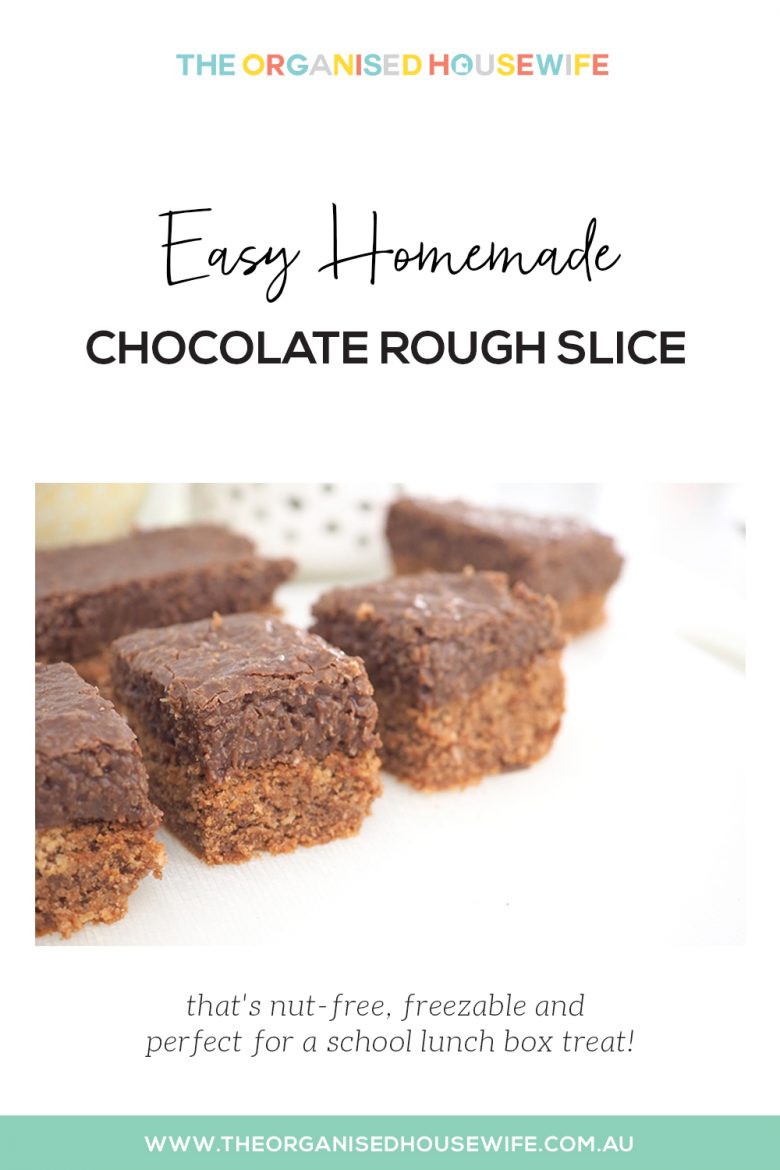 Easy homemade chocolate rough slice