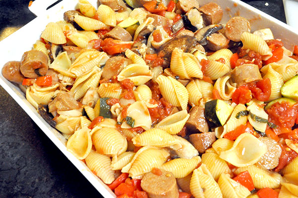 Sausage and Vegetable Pasta Bake - The Organised Housewife