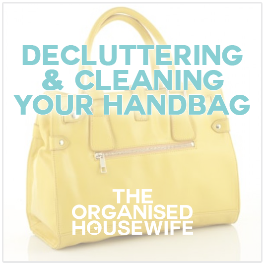 decluttering & cleaning your handbag