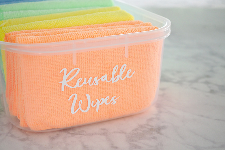 Homemade reusable antibacterial wipes