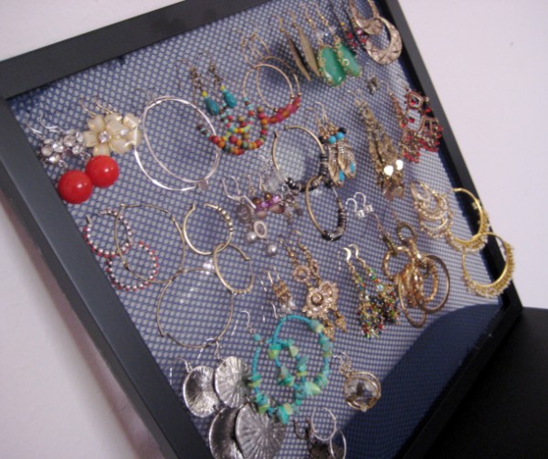 Jewellery Hanging Earring Storage DIY 3