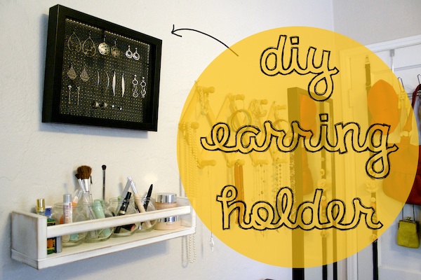 Jewellery Hanging Earring Storage DIY 4