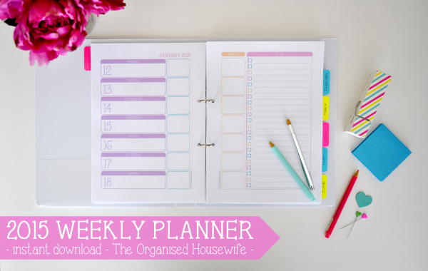 {The Organised Housewife} Weekly Planner 2