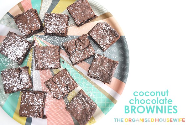 {The Organised Housewife} Coconut Chocolate Brownies