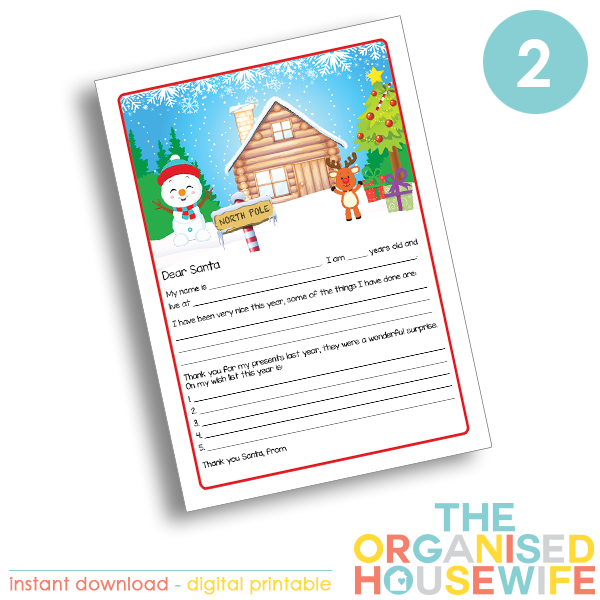 {The Organised Housewife} Letter to Santa - Design 2
