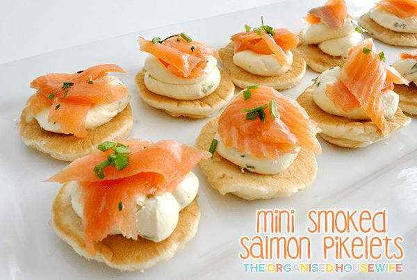 {The Organised Housewife} Mini Smoked Salmon Pikelets