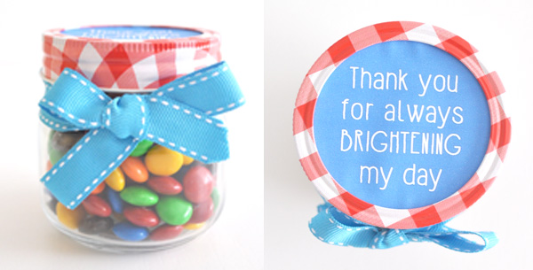 M&Ms Free Printable Teacher Gift Idea by U Create