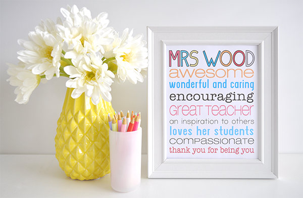 {The Organised Housewife} Thank you Teacher Print