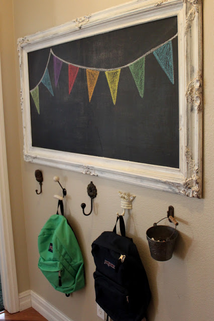 school bag storage organised