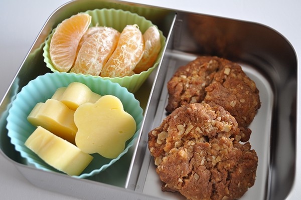 Choc Chip Cookies, fruit and cheese shapes