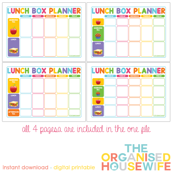 One Week of Lunchbox Ideas for Kids - The Organised Housewife